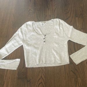 America Eagle grey ribbed Henley size Large